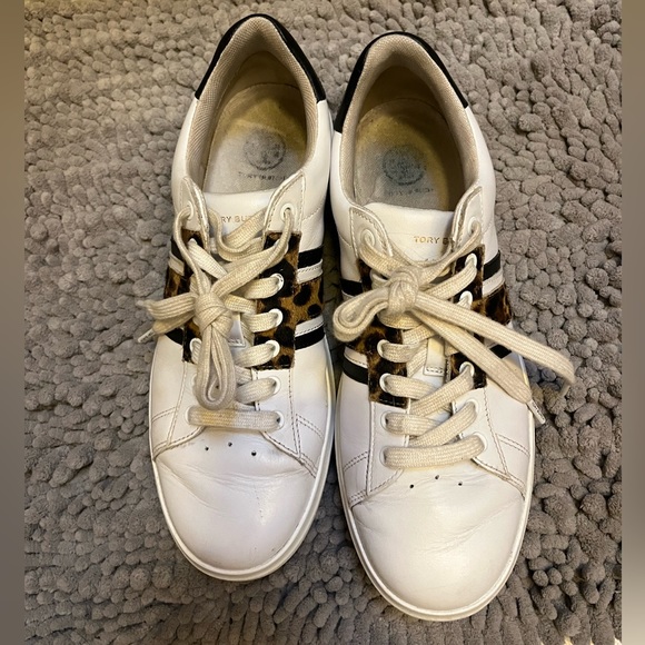 Tory Burch Howell Leopard Sneakers, Used Condition Size 9 - Picture 15 of 15